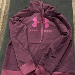 Under Armour Maroon Hoodie with Pink Lining
